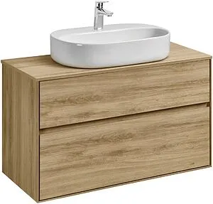 Тумба-умывальник подвесная Aquaton Либерти 100 дуб эльвезия 1A2796K5LYC70, 1
