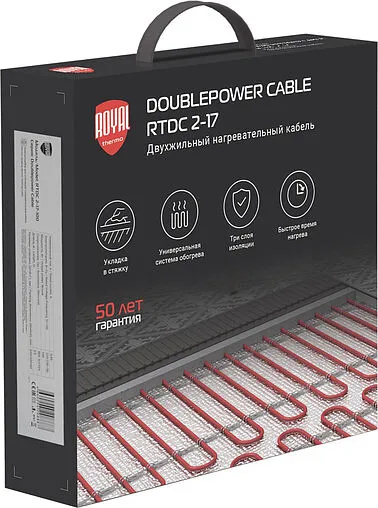 Теплый пол (нагревательный кабель) Royal Thermo Doublepower Cable 1200Вт 10м² RTDC 2-17-1200