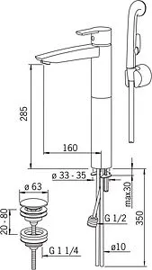 Смеситель для раковины с гигиеническим душем Oras Cubista хром 2802 Смеситель для раковины с гигиеническим душем Oras Cubista хром 2802, 2