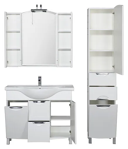 Шкаф-зеркало Aquanet Асти 105 белый 178242