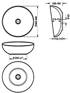 Раковина Sanita Luxe Art Cut 40 белый WB.CT/Art/40-N.Cut/WHT.G/S1, 2