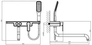 Смеситель для ванны с длинным изливом D&K Berlin Humboldt зелёный/хром DA1443312 Смеситель для ванны с длинным изливом D&K Berlin Humboldt зелёный/хром DA1443312, 2