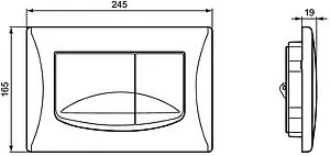 Клавиша смыва для унитаза Ideal Standard Solea M2 R0109AC белый глянцевый Клавиша смыва для унитаза Ideal Standard Solea M2 R0109AC белый глянцевый, 2