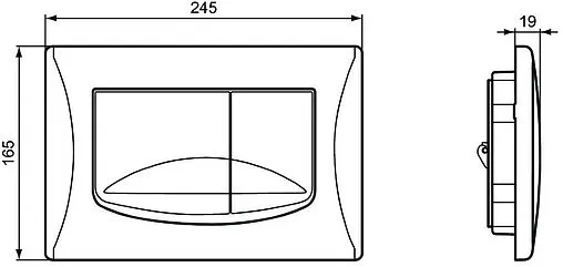 Клавиша смыва для унитаза Ideal Standard Solea M2 R0109AC белый глянцевый