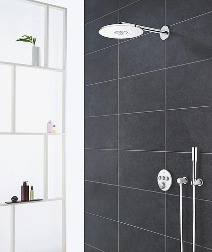 Лейка верхнего душа с настенным креплением Grohe Rainshower 310 SmartActive белый/хром 26475LS0