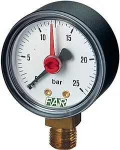 Манометр радиальный Far 50мм 25 бар ¼&quot; FA 2501 R25, 1