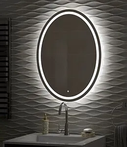 Зеркало с подсветкой Continent Verso Led 57x77 с часами белый ЗЛП590, 5