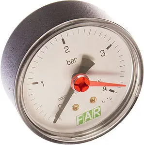 Манометр аксиальный Far 63мм 4 бар ¼&quot; FA 2500 04, 1