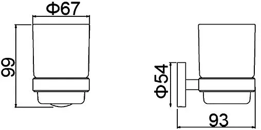 Стакан Timo Saona чёрный матовый 13031/03