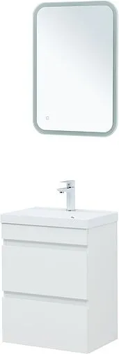 Тумба-умывальник подвесная Aquanet Нота New 50 белый глянец 00335416+00284237