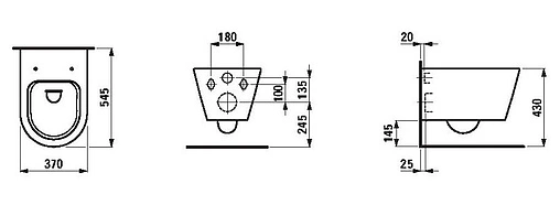 Унитаз подвесной безободковый Laufen Kartell Rimless белый 8.2033.6.000.000.1