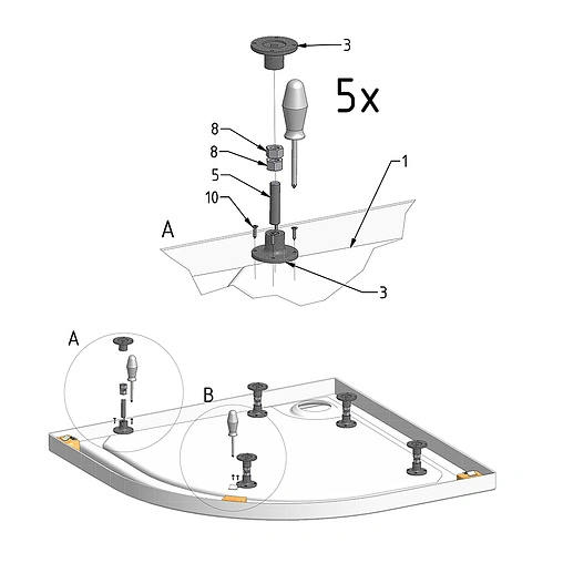 Ножки для поддона Roltechnik 5139200