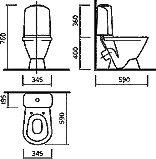 Унитаз-компакт Sanita Luxe Classic белый CSCSLCC01020611
