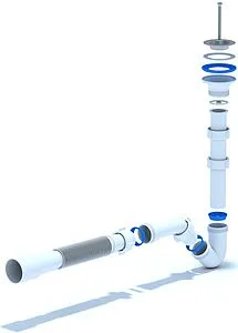 Сифон для биде Ани Пласт белый BD1016, 3