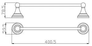 Полотенцедержатель Rav Slezak Morava retro бронза MKA070¼0SM, 2