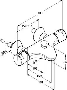 Термостат для ванны Kludi Ambienta хром 534010538 Термостат для ванны Kludi Ambienta хром 534010538, 2