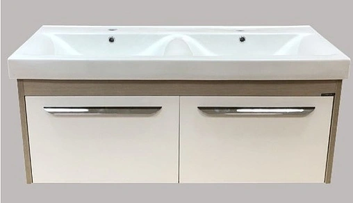 Тумба-умывальник подвесная Comforty Твикс 120 белый/сосна лоредо 00003126704CF