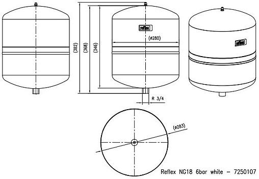 Расширительный бак Reflex NG 18л 6 бар 7250107