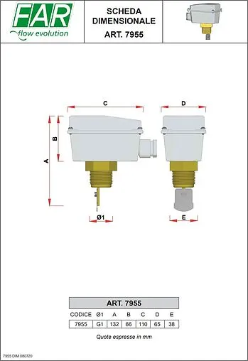 Реле потока Far 1&quot;н FA 7955