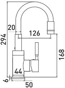 Смеситель для кухни Gross Aqua ColorFlex хром/коричневый 3241508BR, 2