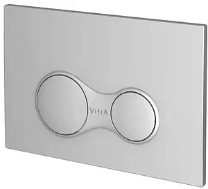Клавиша смыва для унитаза VitrA Sirius 740-0485 кнопки/хром матовый, кольца/хром глянцевый, 3
