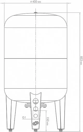 Гидроаккумулятор Джилекс В 100 «ХИТ» 8 бар 7110