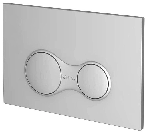 Клавиша смыва для унитаза VitrA Sirius 740-0485 кнопки/хром матовый, кольца/хром глянцевый