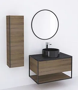 Зеркало Jorno Steal 77 чёрный Ste.02.77/B Зеркало Jorno Steal 77 чёрный Ste.02.77/B, 4