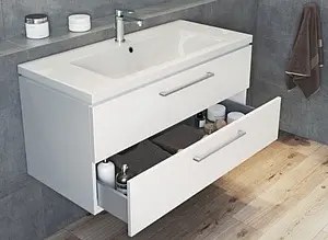 Тумба-умывальник подвесная Cersanit Lara 70 белый 64135+, 3