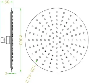 Лейка верхнего душа Rav Slezak золото KS0001Z Лейка верхнего душа Rav Slezak золото KS0001Z, 2