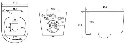 Унитаз подвесной безободковый Aquatek Мия белый AQ2004-00