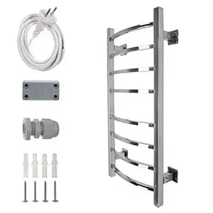 Полотенцесушитель электрический лесенка Energy Grand 800х400 полированная сталь, 2