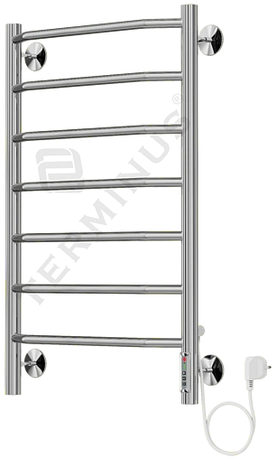 Полотенцесушитель электрический лесенка Terminus Виктория П7 750х482 полированная сталь 4660059580159