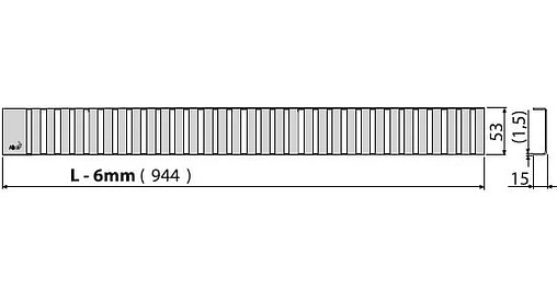 Решетка для лотка 944мм AlcaPlast Line-950L