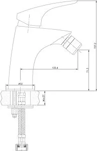 Смеситель для биде Aquanet Techno хром SD90884 Смеситель для биде Aquanet Techno хром SD90884, 2