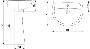 Раковина Santeri Версия 56 салатовый 1.3111.5.S04.11B.0 Раковина Santeri Версия 56 салатовый 1.3111.5.S04.11B.0, 2