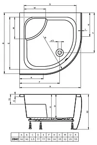 Поддон для душа Riho 343 DB4300500000000 Поддон для душа Riho 343 DB4300500000000, 4