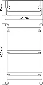 Полка Wasserkraft хром 2033 Полка Wasserkraft хром 2033, 3