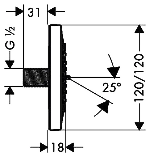 Душевая форсунка Hansgrohe PuraVida хром/белый 28430400