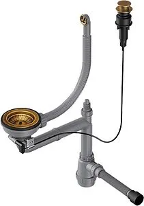 Сифон бутылочный для мойки с переливом Omoikiri WK-1CL-R-A-AB 4957092 Сифон бутылочный для мойки с переливом Omoikiri WK-1CL-R-A-AB 4957092, 1