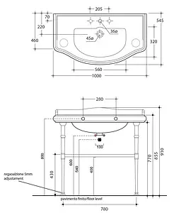 Раковина Kerasan Retro 100 белый 105001*3 Раковина Kerasan Retro 100 белый 105001*3, 2