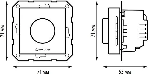 Проводной комнатный терморегулятор НО/НЗ 230В Salus EXPERT HTR белый BTR230(20)