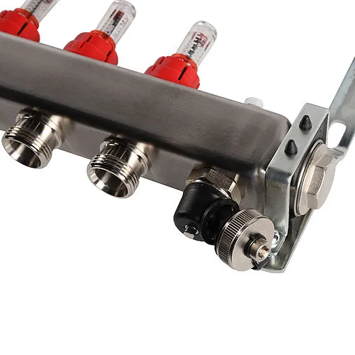 Группа коллекторная с расходомерами 11 отводов 1"в/в x ¾"ек Rommer RMS-1201-000011