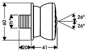 Душевая форсунка Hansgrohe Bodyvette хром 28466000, 2