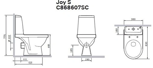 Унитаз-компакт Damixa Origin Evo 2 белый 788607SC
