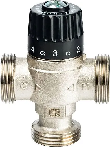 Трехходовой термостатический смесительный клапан 1&quot; +30...+65°С Kvs 2.3 Stout SVM-0025-236525