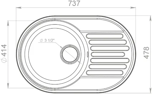 Мойка кухонная GranFest Quarz GF-Z18 белый