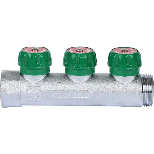 Коллектор регулирующий проходной 3 отвода 1&quot;в/н x ½&quot;н Stout SMB-6849-011203