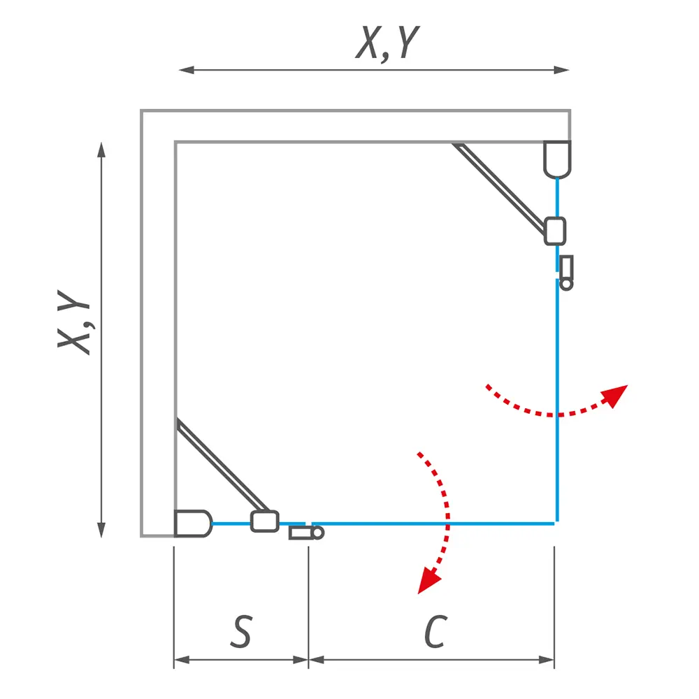 Душевое ограждение 900x900мм прозрачное стекло Roltechnik Hitech Line HBO1+HBO1/900*900 284-9000000-06-02+284-9000000-06-02 Душевое ограждение 900x900мм прозрачное стекло Roltechnik Hitech Line HBO1+HBO1/900*900 284-9000000-06-02+284-9000000-06-02, 4