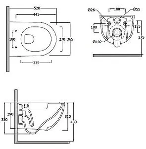 Унитаз подвесной безободковый Kludi Resa D белый 24WCW0243 Унитаз подвесной безободковый Kludi Resa D белый 24WCW0243, 2